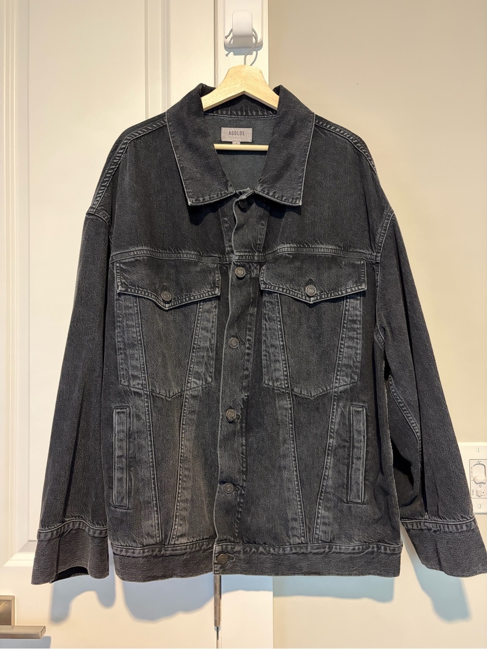 AGOLDE Black Washed Denim Jacket